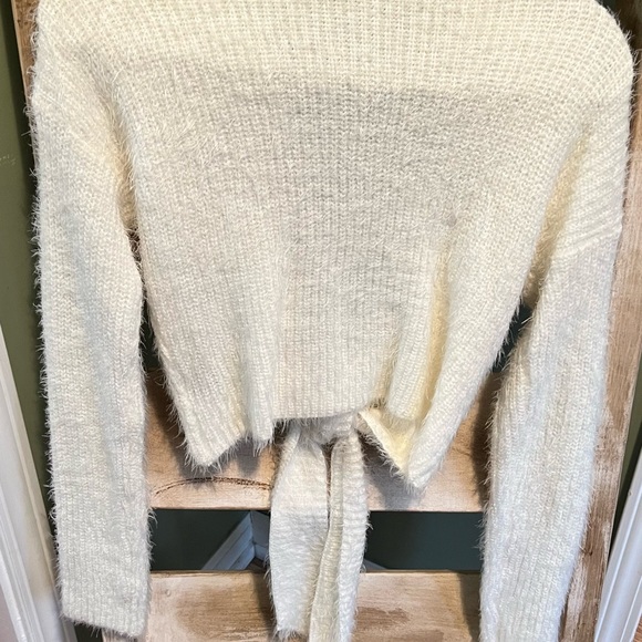 Long Sleeve Fuzzy Wrap Top - Picture 10 of 10